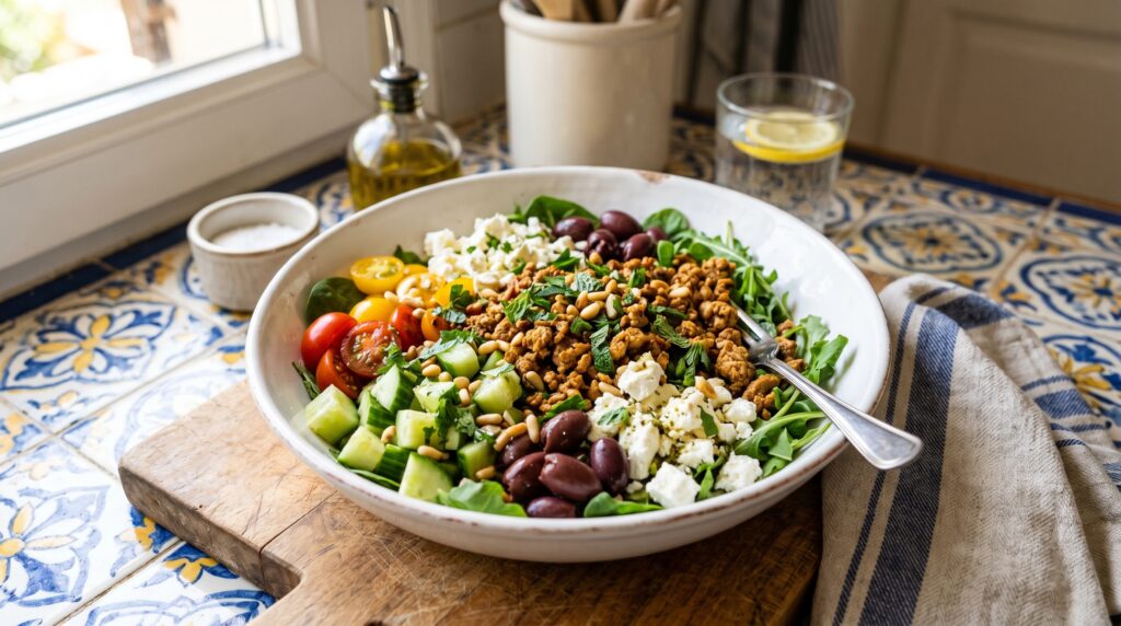 Mediterranean Lamb and Feta Bowl