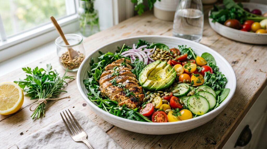 Chicken and Avocado Salad Bowl