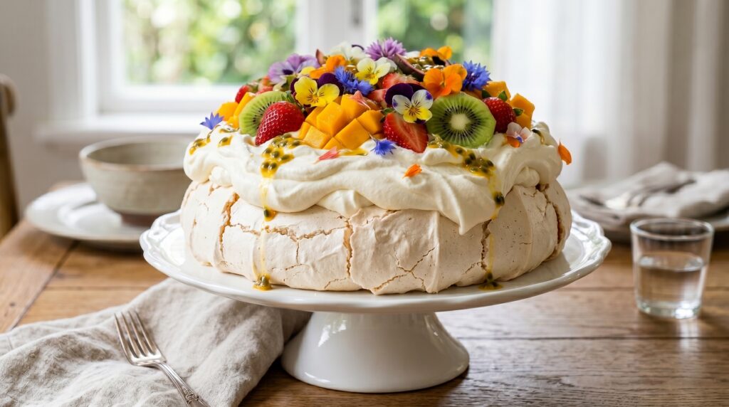 Pavlova with Tropical Fruit