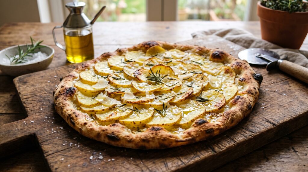 Potato and Rosemary White Pizza