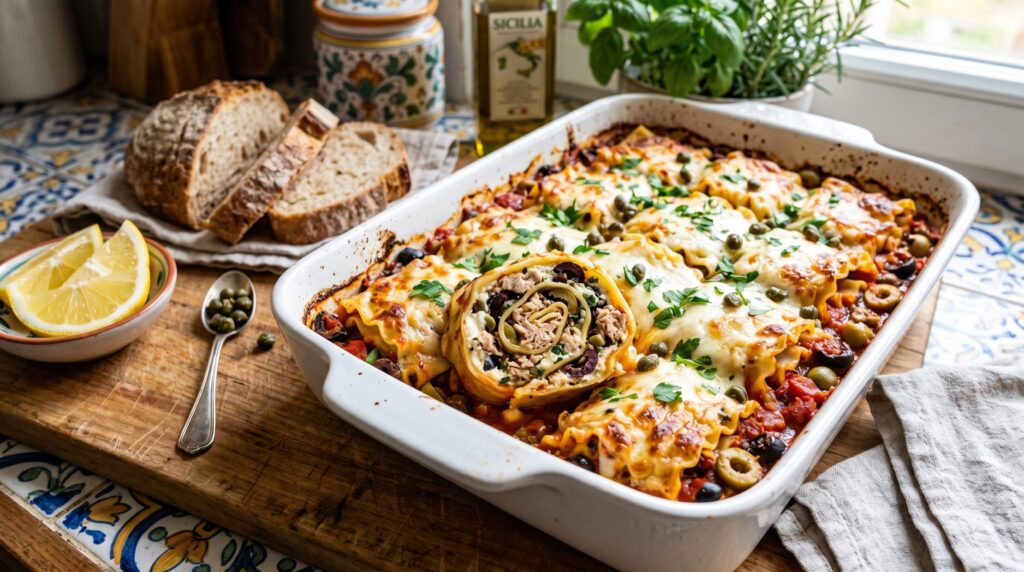 Tuna and Olive Roll Ups