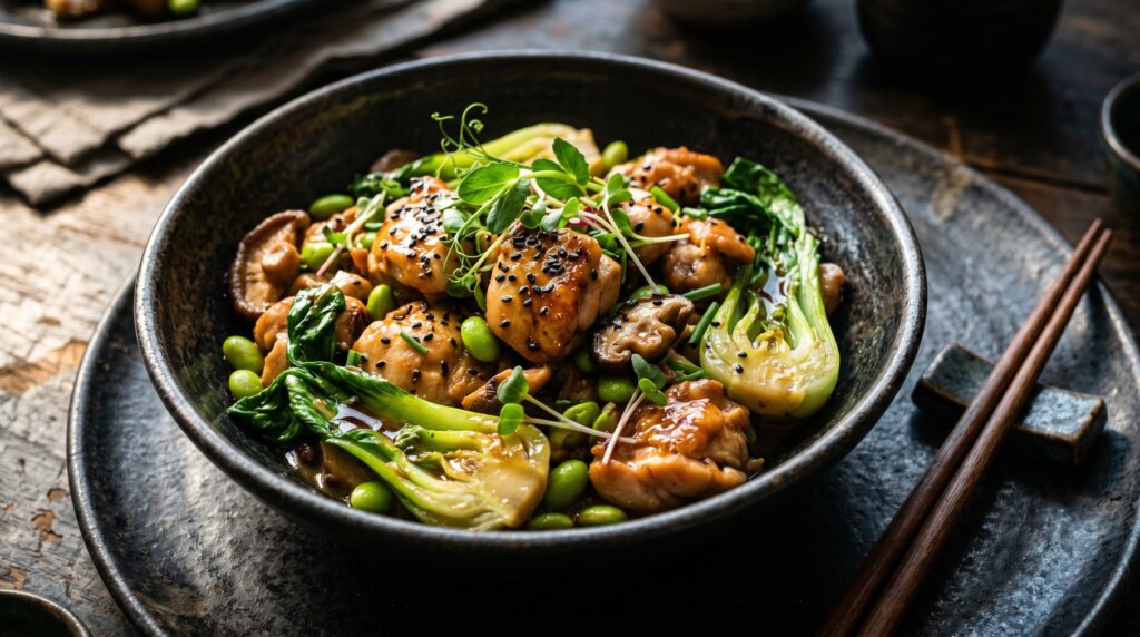 Miso and Sesame Chicken Stir Fry