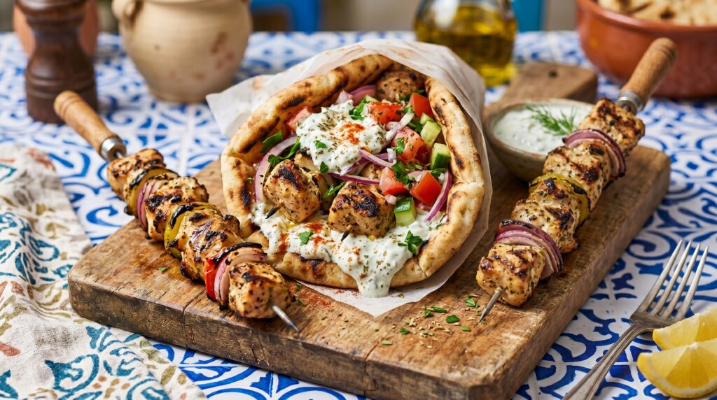 Chicken Souvlaki Pitta