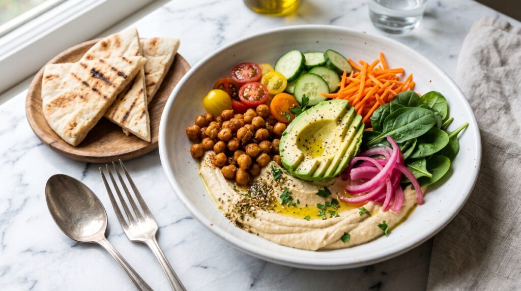 Hummus and Vegetable Power Bowl