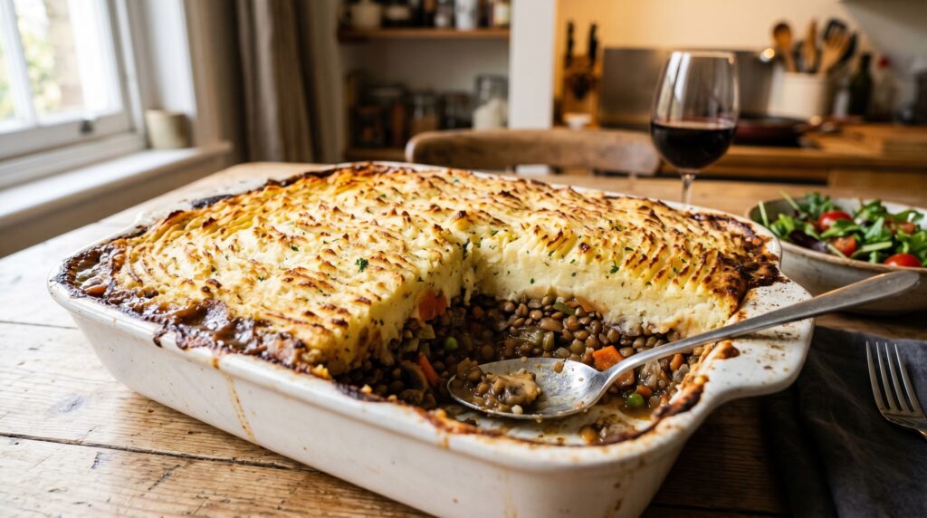 Vegetarian Shepherd's Pie (Lentil and Mushroom)