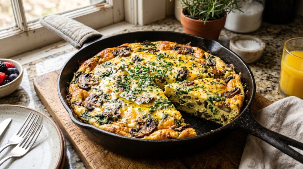 Mushroom and Cheese Frittata