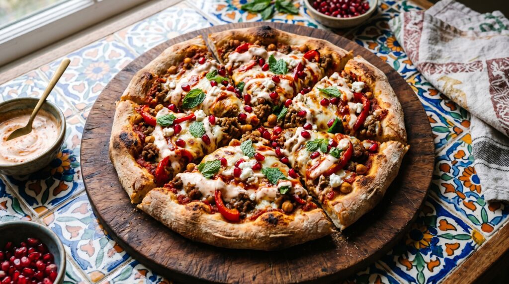 Moroccan-Spiced Lamb Pizza