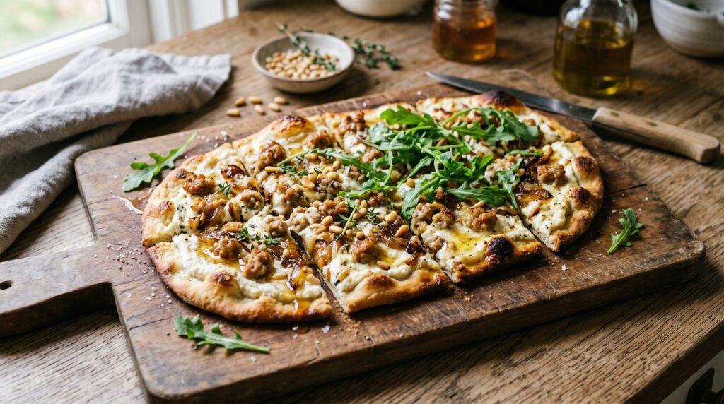 Sausage and Ricotta Flatbread