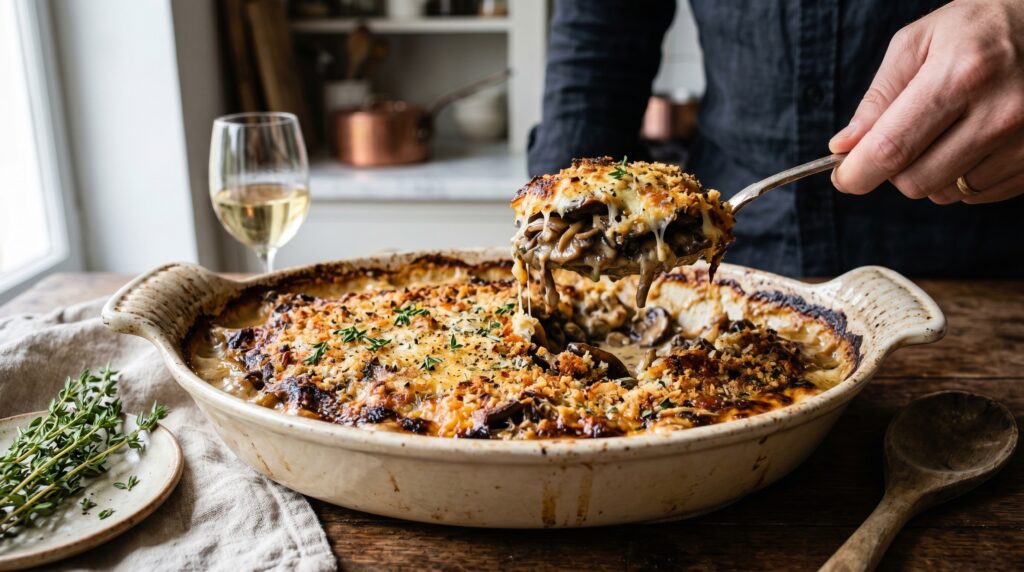 Mushroom Gratin
