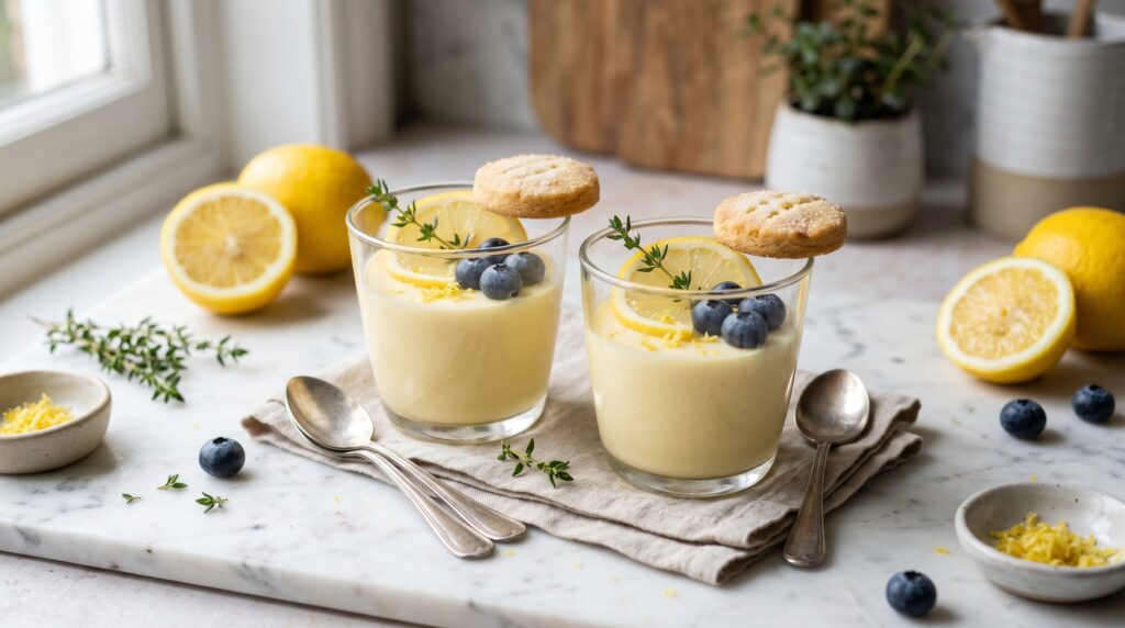 Lemon Posset with Shortbread