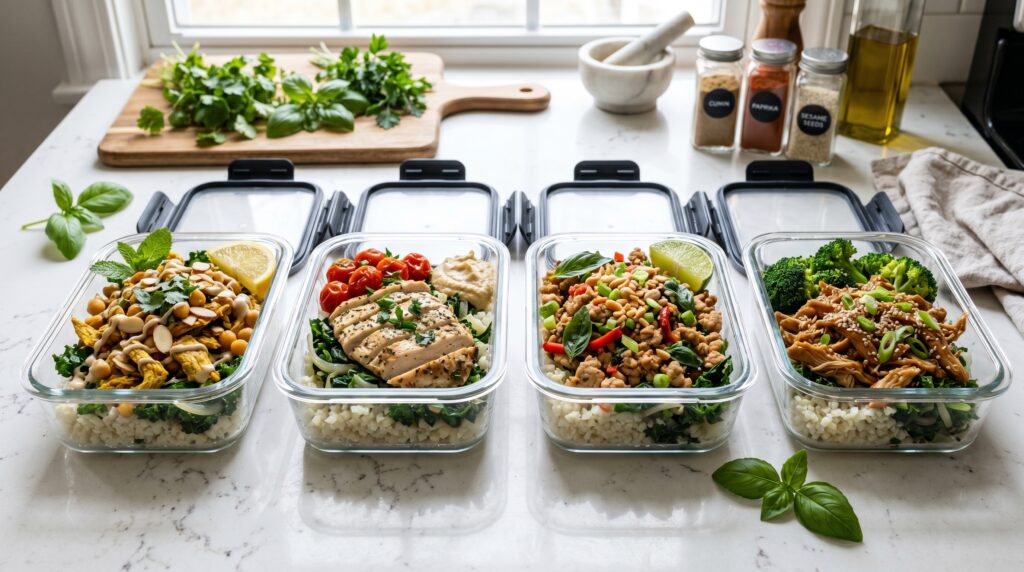 Chicken Meal Prep Bowls (4 Ways)