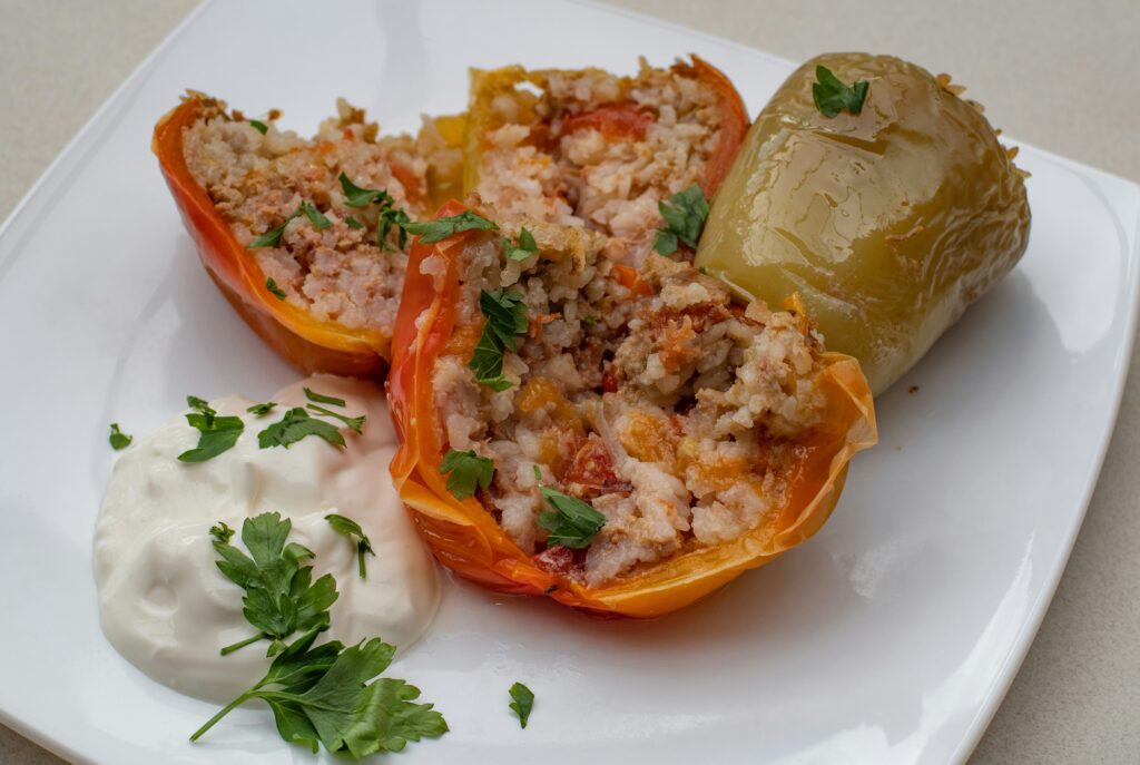 Tuna Stuffed Bell Peppers