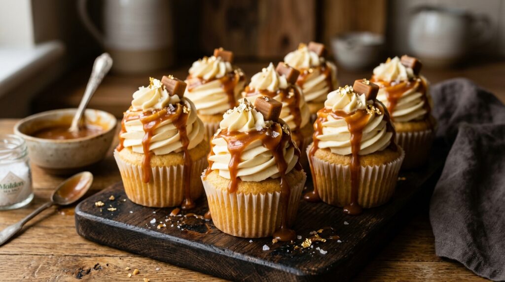 Salted Caramel Drip Cupcakes