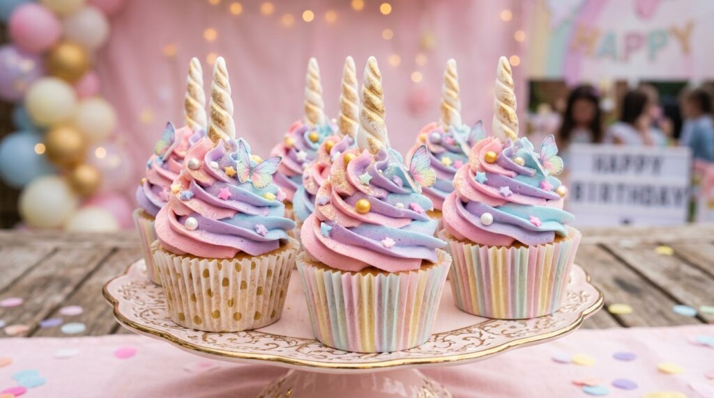 Rainbow Unicorn Cupcakes