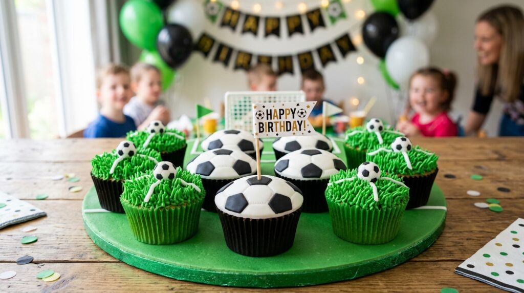 Football Birthday Cupcakes