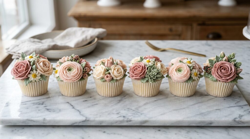 Buttercream Flower Cupcakes