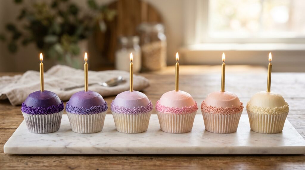 Ombre Birthday Cupcakes