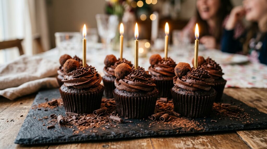 Classic Chocolate Fudge Birthday Cupcakes
