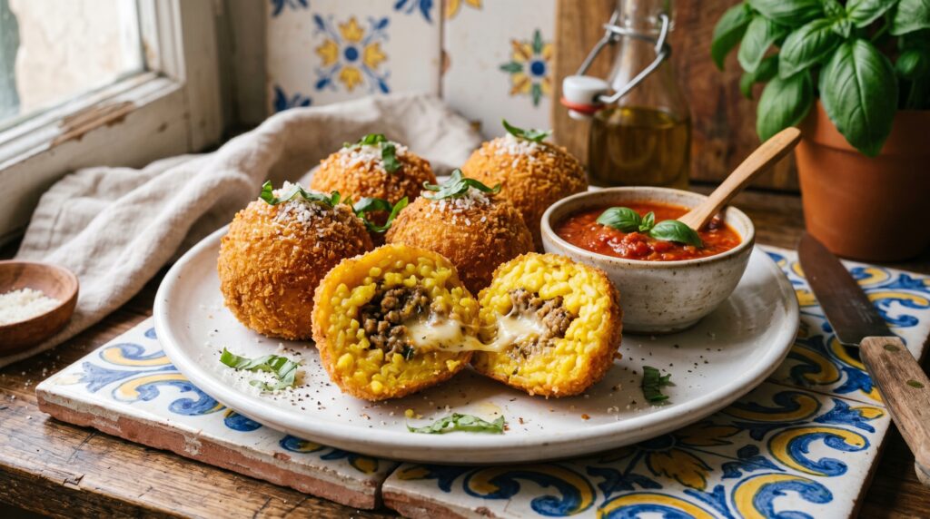 Sausage-Stuffed Arancini