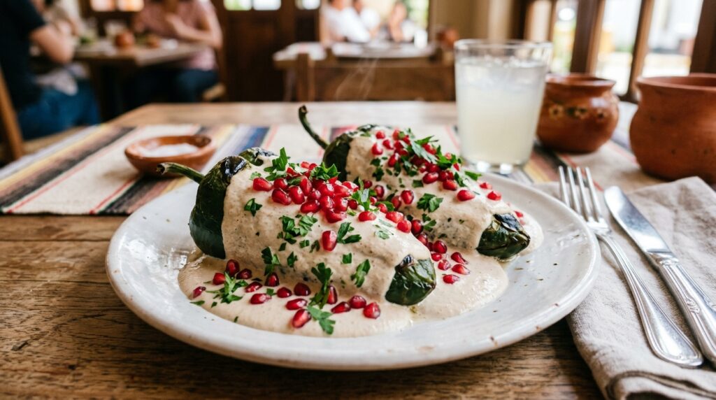 Chiles en Nogada with Beef