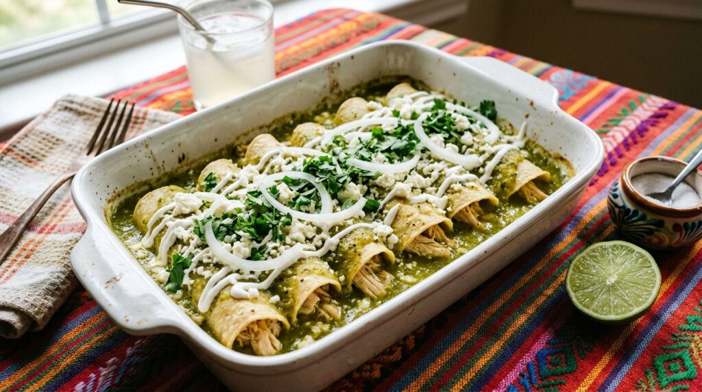 Enchiladas Verdes with Chicken