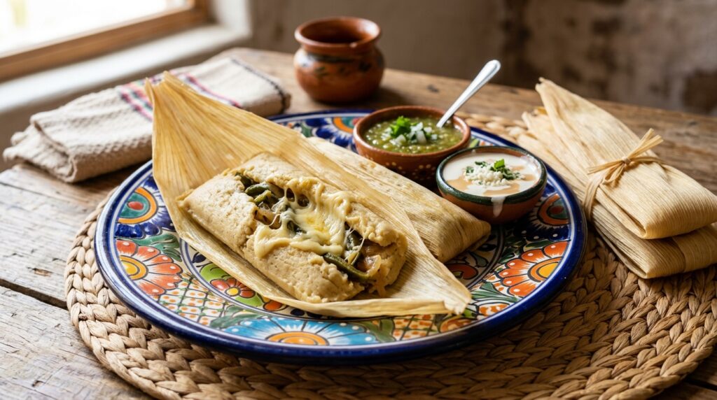 Tamales de Rajas con Queso