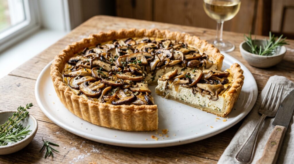 Mushroom and Goat Cheese Tart