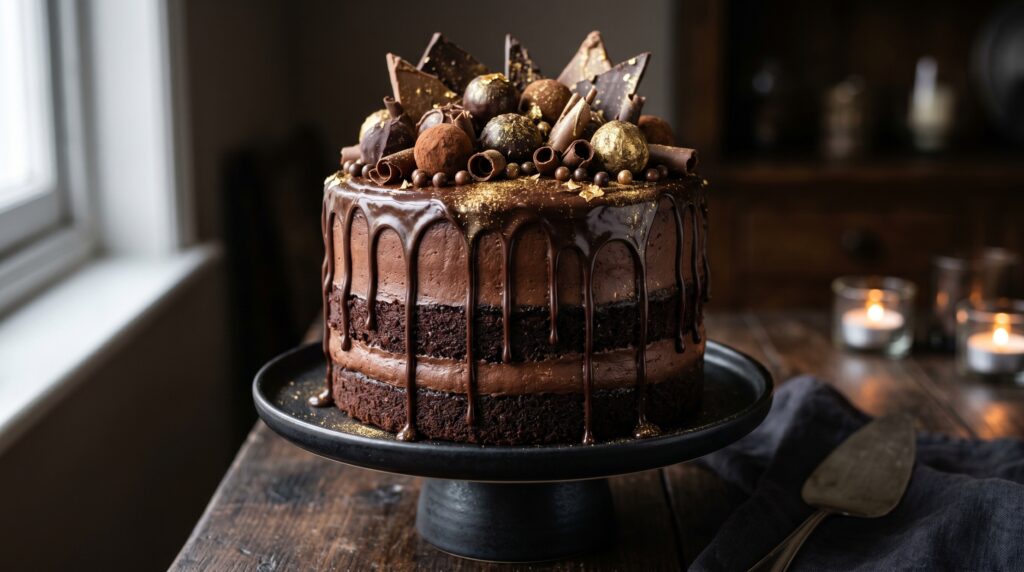 Triple Chocolate Drip Cake