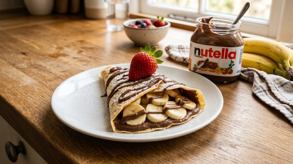 Nutella and Banana Crepes