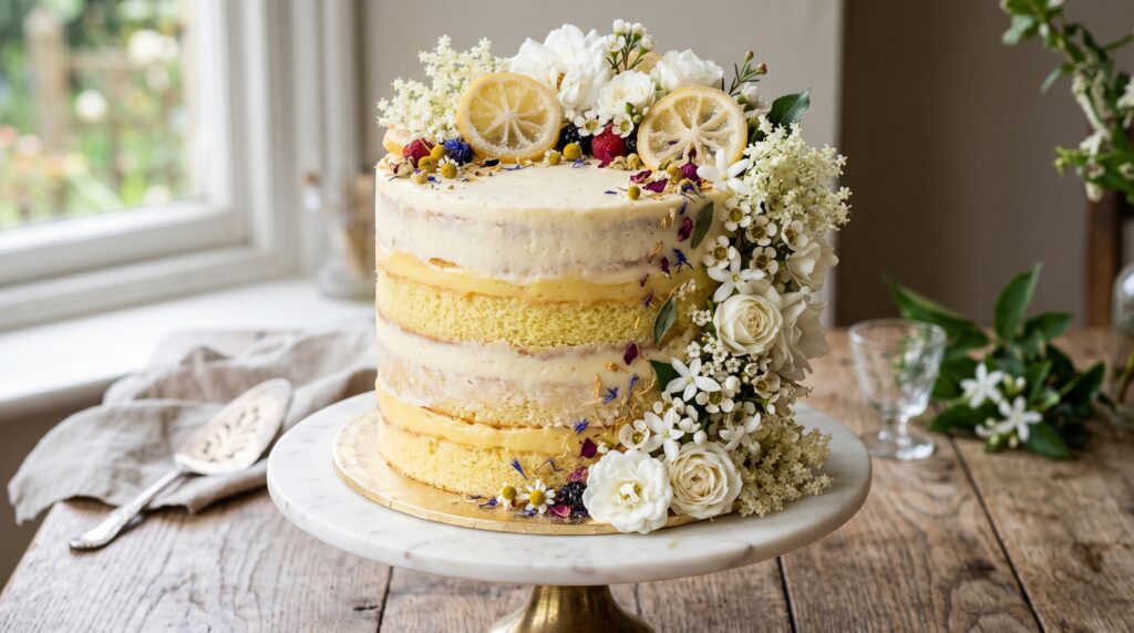 Lemon and Elderflower Celebration Cake