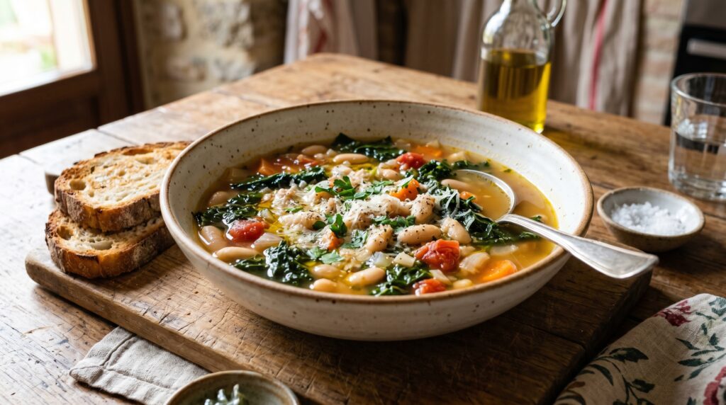 Slow Cooker White Bean and Kale Soup
