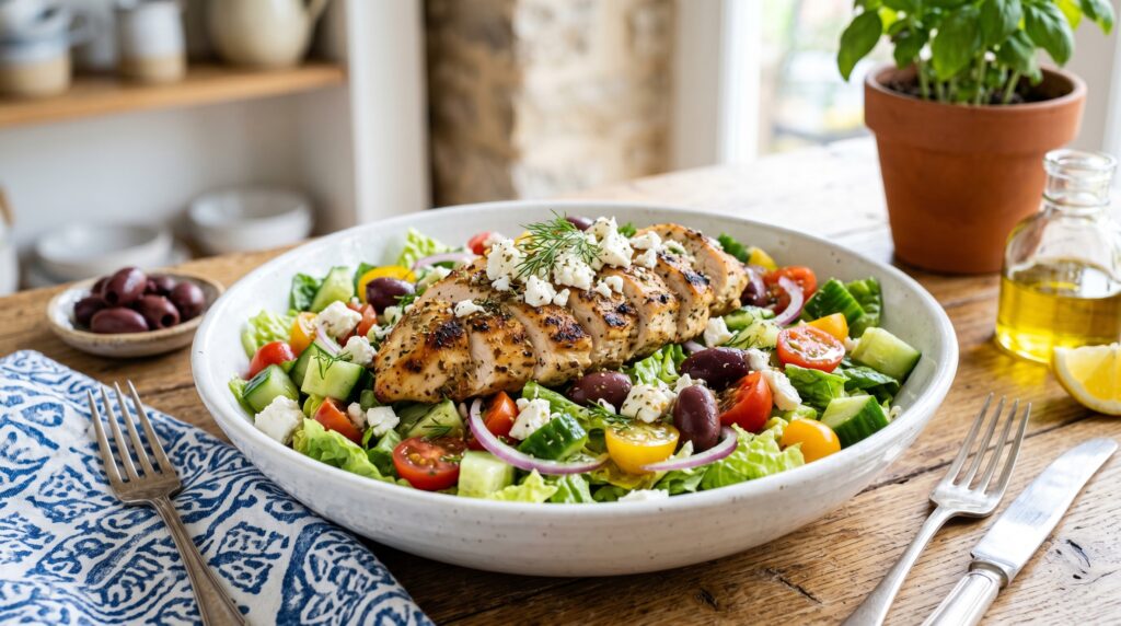 Greek Chicken Salad Bowl
