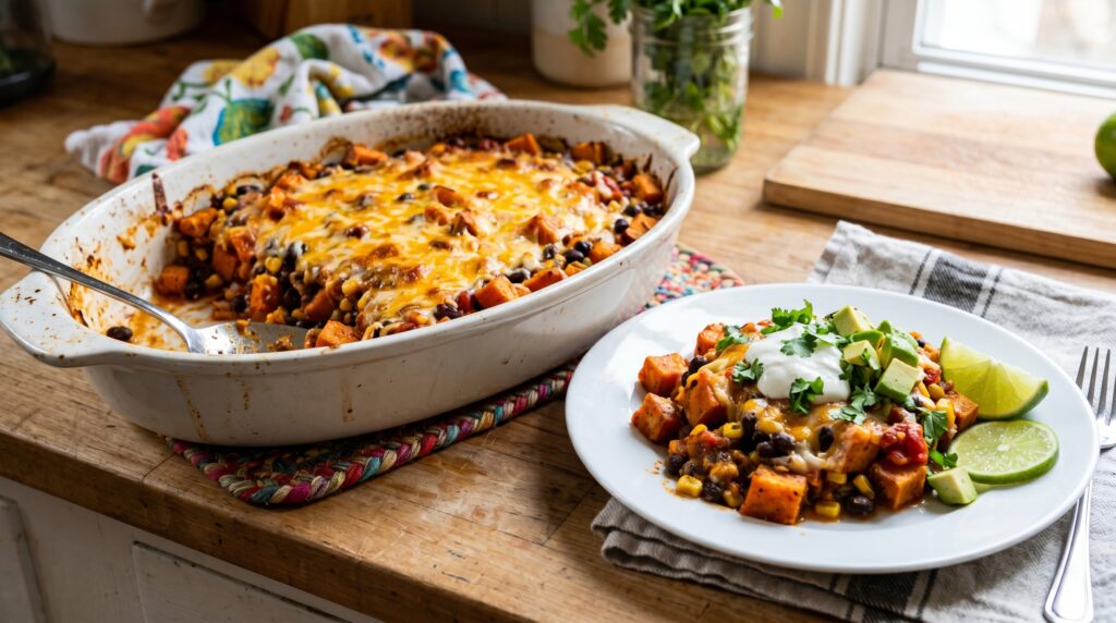 Sweet Potato and Black Bean Casserole