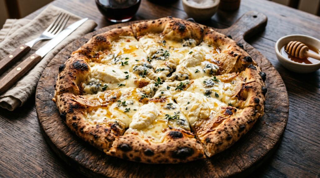 Classic Pizza Quattro Formaggi (Four Cheese)
