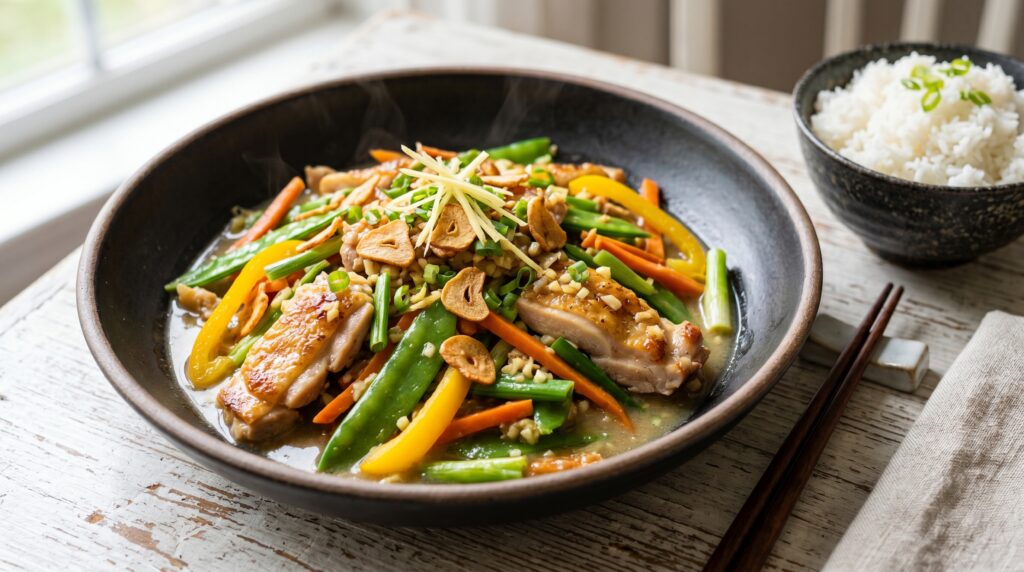 Garlic Ginger Chicken Stir Fry
