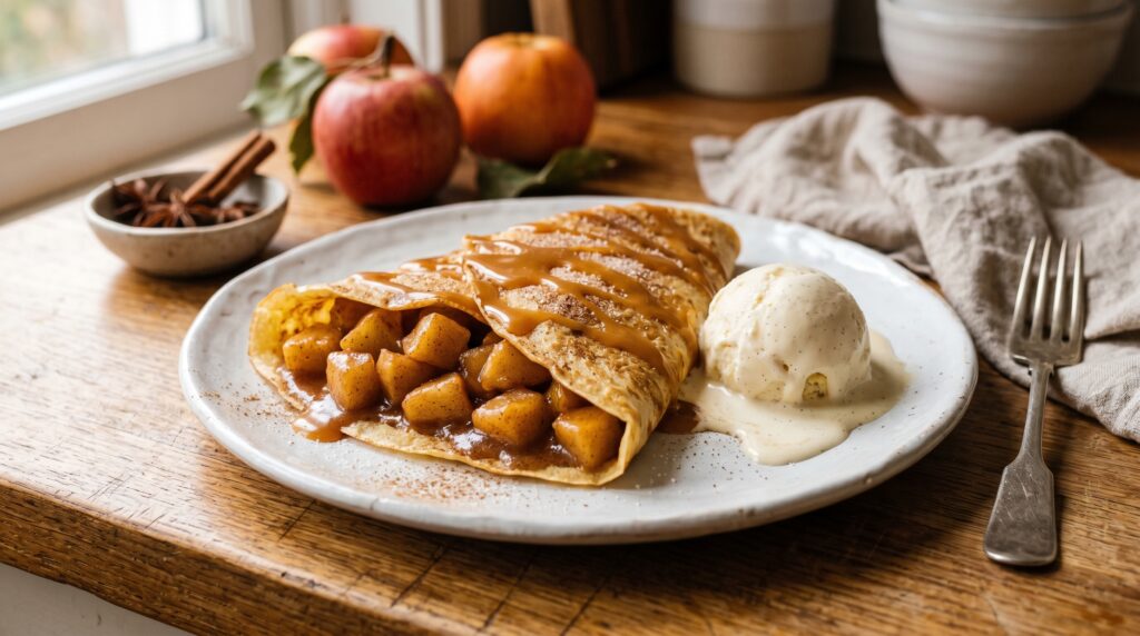 Apple and Cinnamon Crepes