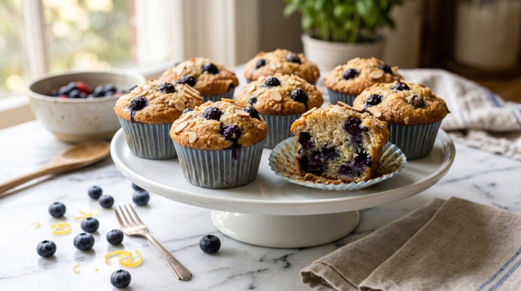 Almond Flour Blueberry Muffins