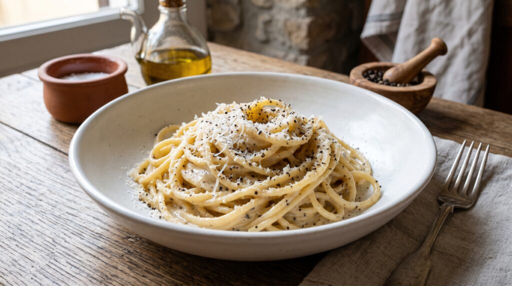 Cacio e Pepe (Cheese and Pepper Pasta)