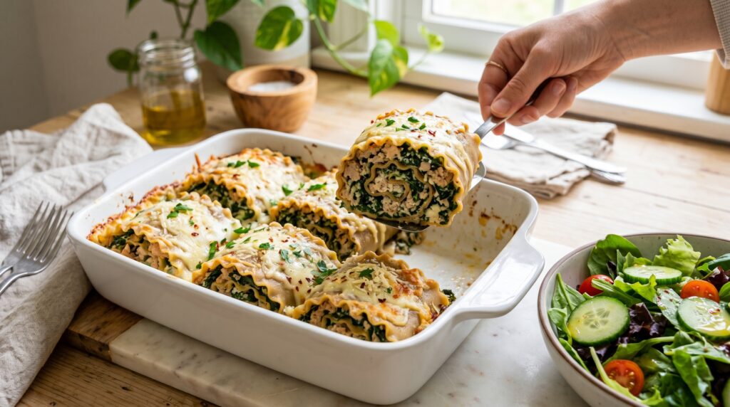 Ground Turkey and Spinach Roll Ups