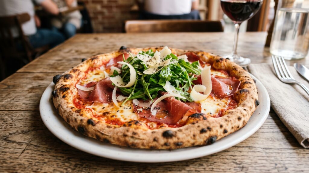 Prosciutto and Rocket Pizza (Post-Bake)