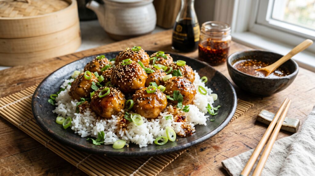 Asian Sesame Chicken Meatballs