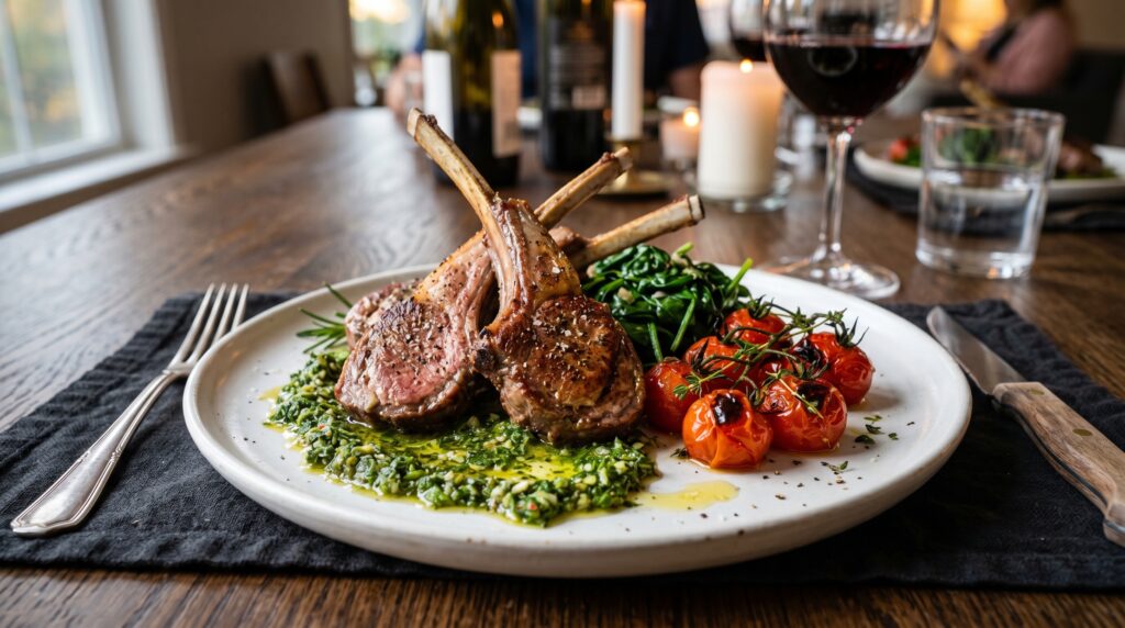 Lamb Chops with Herb Sauce