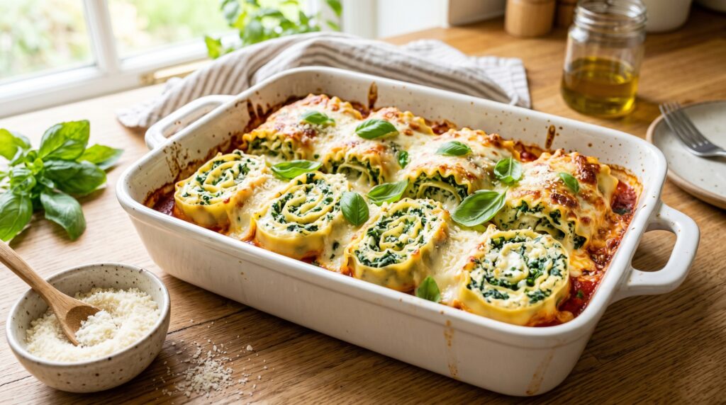 Classic Spinach and Ricotta Roll Ups
