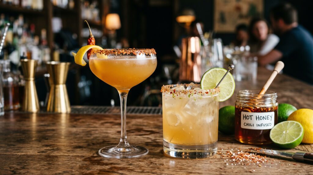 A beautiful hot honey cocktail