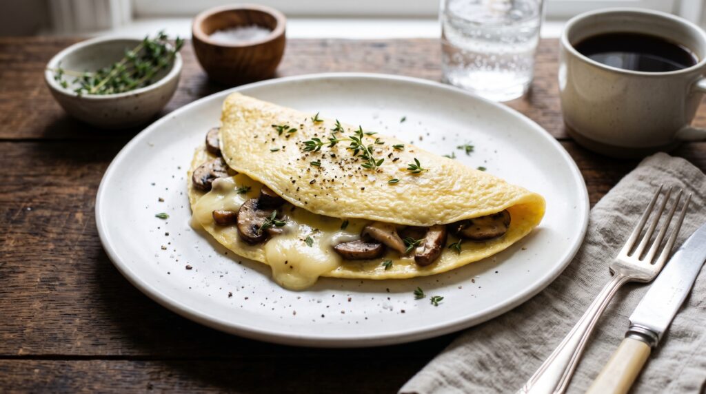 Keto Mushroom and Brie Omelette